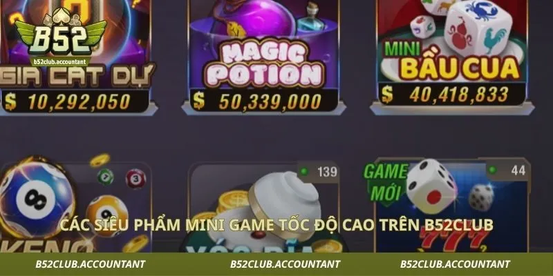 Các siêu phẩm mini game tốc độ cao trên B52club